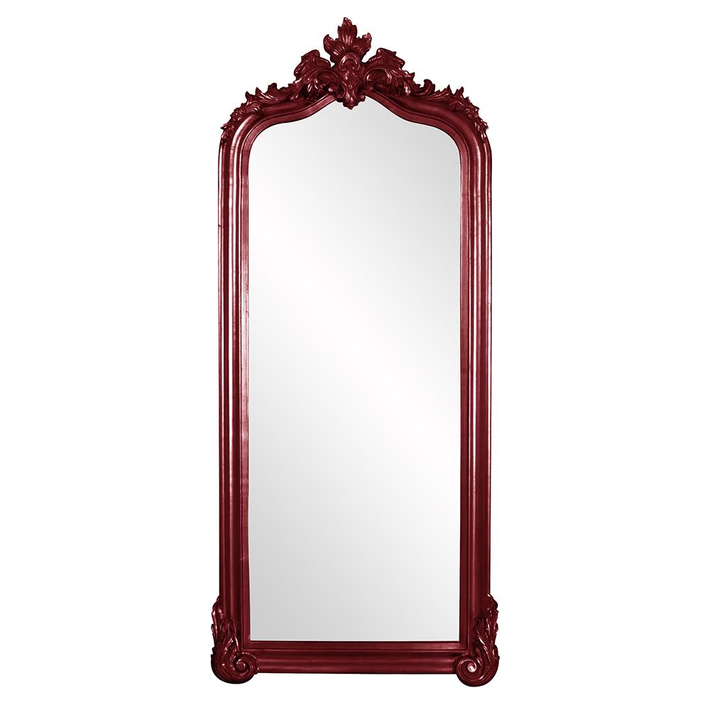 Howard Elliott Collection Tudor Mirror - Glossy Burgundy Mirrors Howard Elliott Collection   