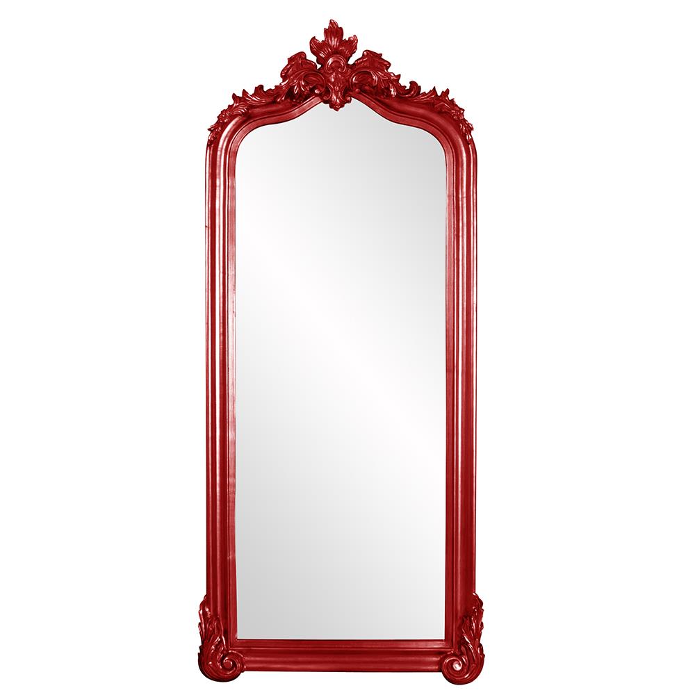 Howard Elliott Collection Tudor Mirror - Glossy Red Mirrors Howard Elliott Collection   