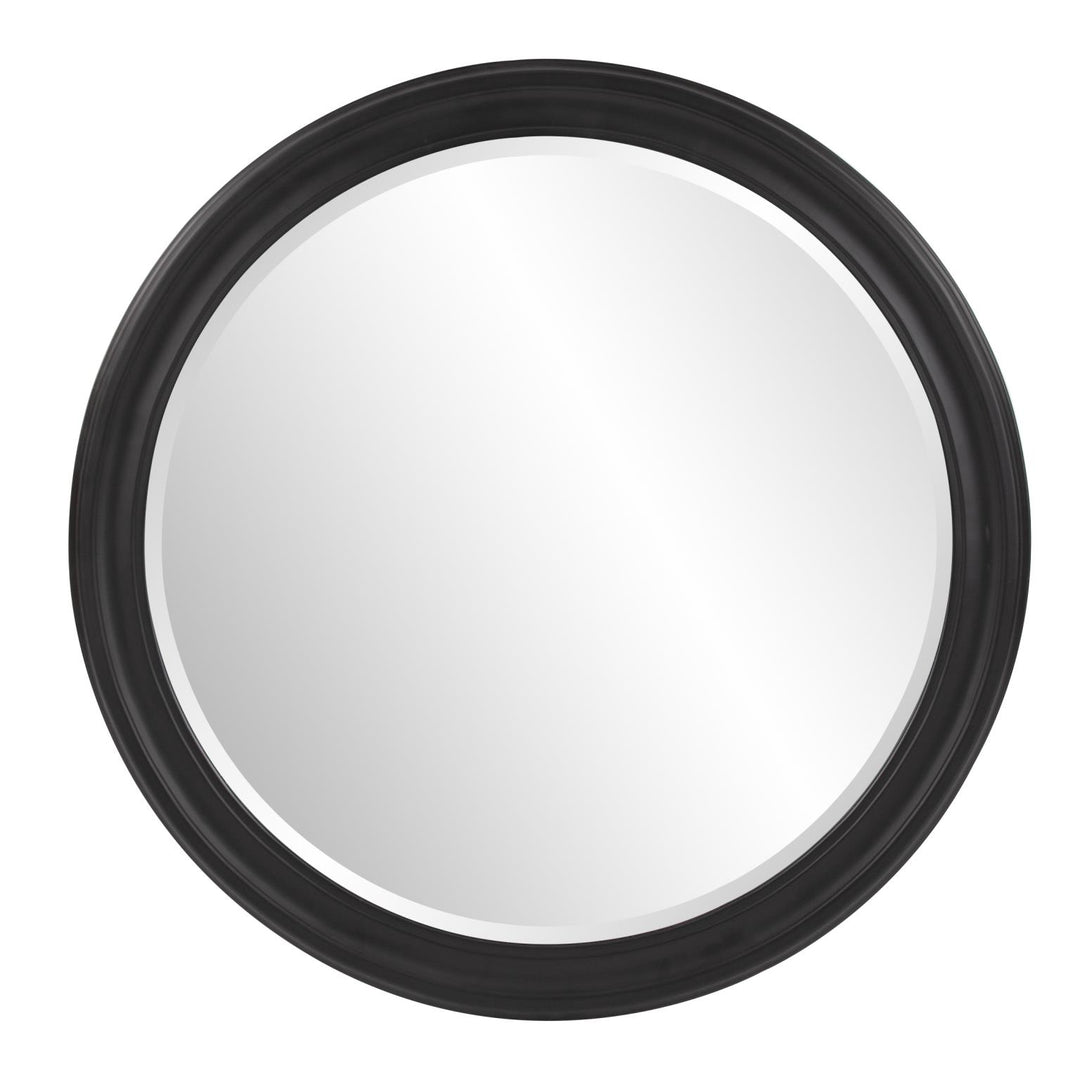 Howard Elliott Collection George Matte Black Round Mirror Mirrors Howard Elliott Collection   