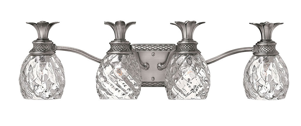 Hinkley Plantation Bath Bar Vanity Lights Hinkley Polished Antique Nickel 6.75x29.0x8.25 