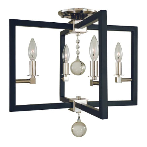 Framburg 4-Light Minimalist Elegant Ceiling Semi-Flush Mount Overstock / Open Box   