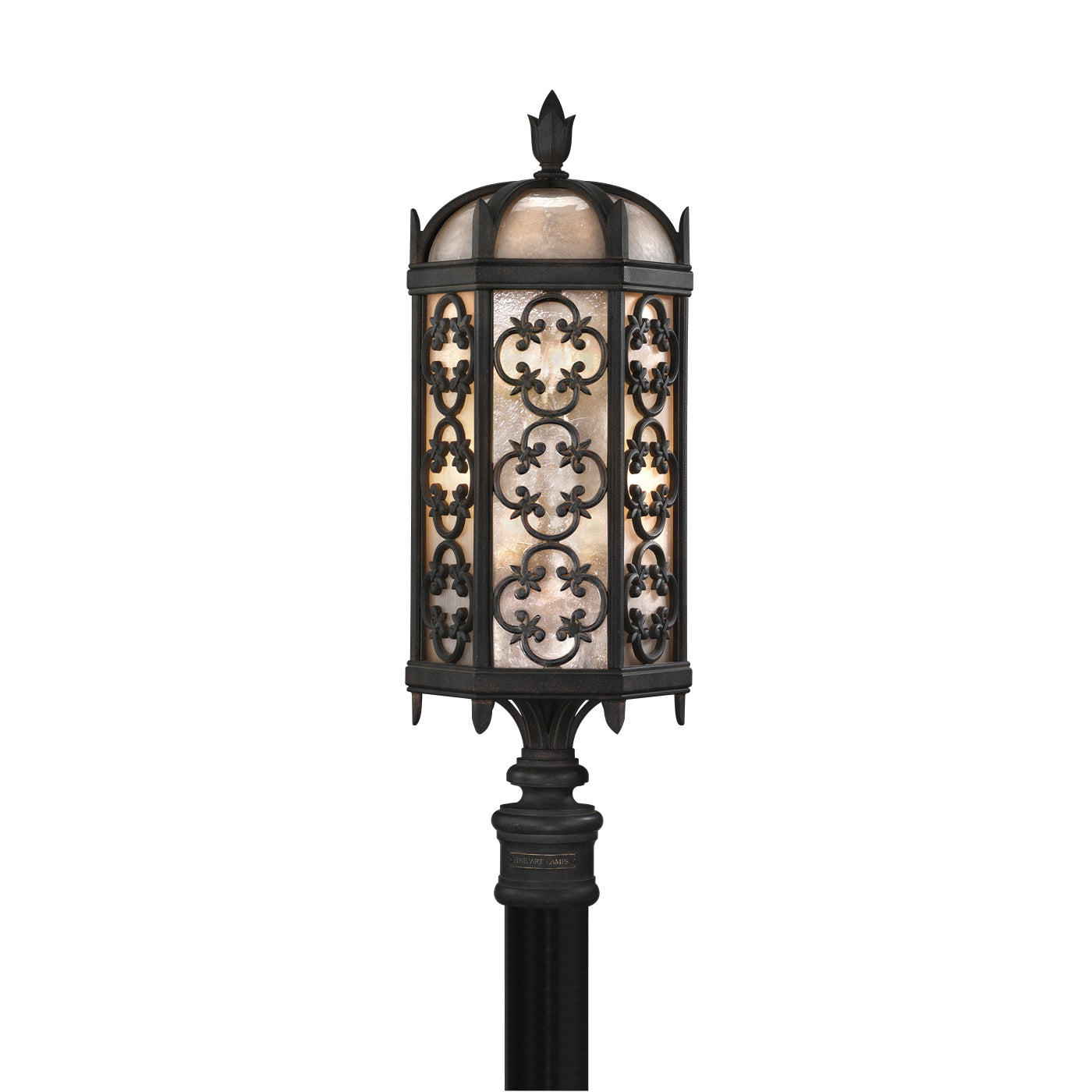 Fine Art Handcrafted Lighting Costa del Sol Outdoor Post Mount Post/Pier Mounts Fine Art Handcrafted Lighting Black  