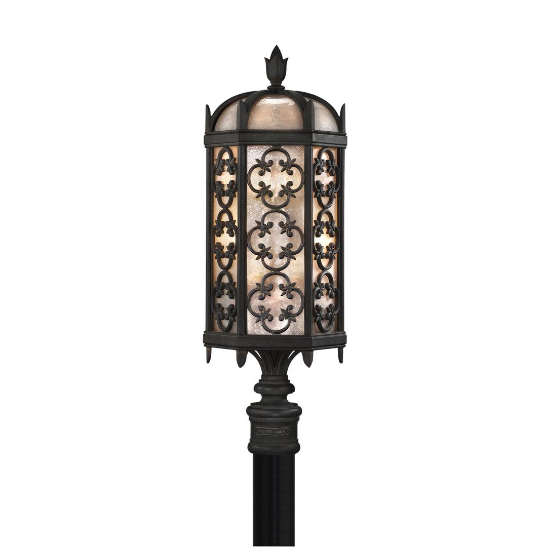 Fine Art Handcrafted Lighting Costa del Sol Outdoor Post Mount Pier & Post Mount Lights Fine Art Handcrafted Lighting Black  