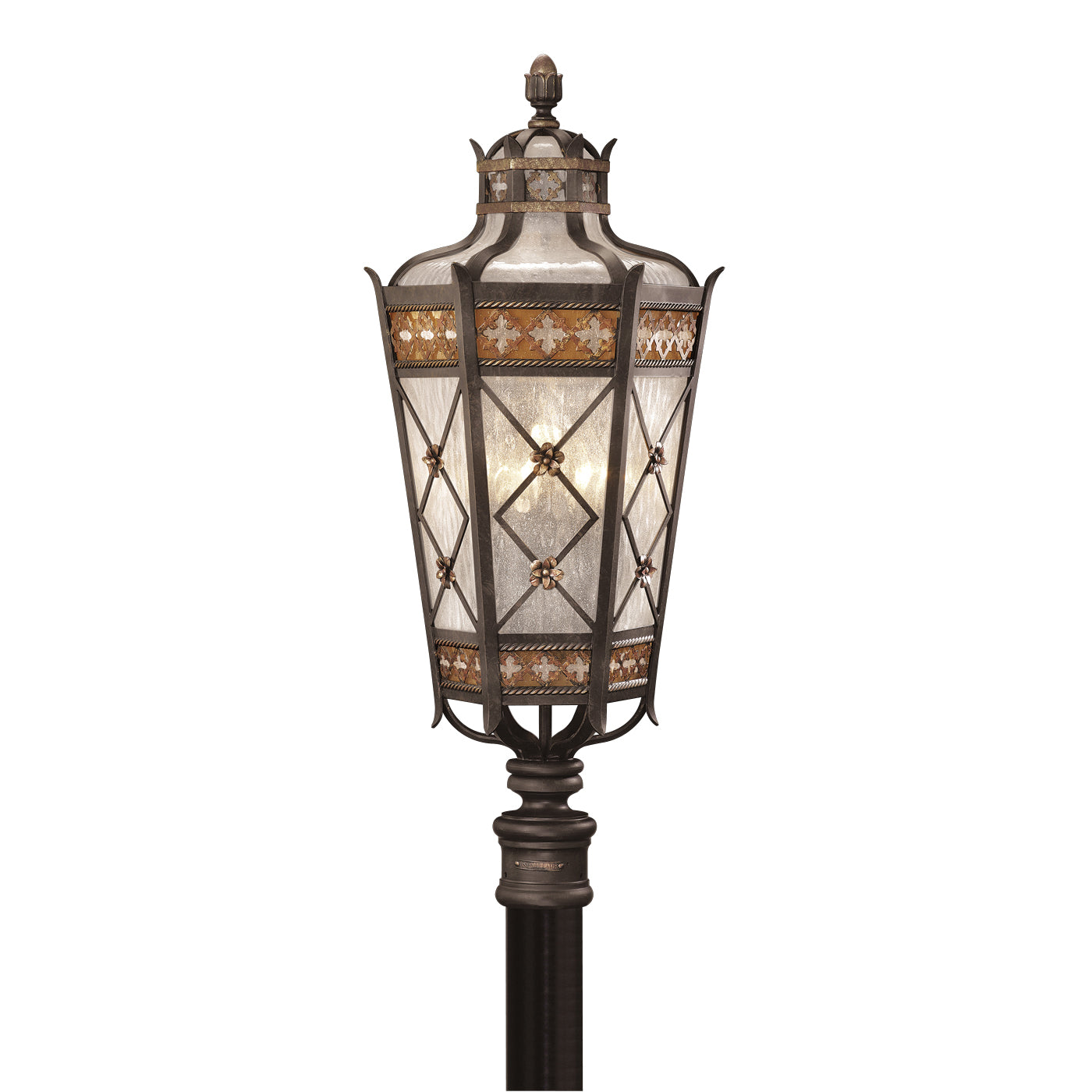 Fine Art Handcrafted Lighting Chateau Outdoor Outdoor Post Mount Post/Pier Mounts Fine Art Handcrafted Lighting Bronze  