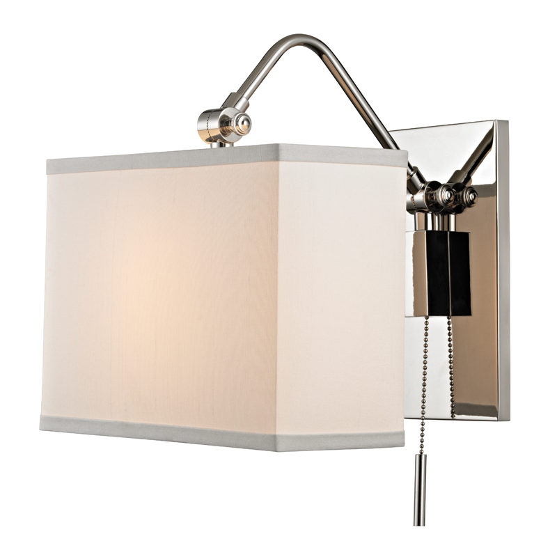 Hudson Valley Lighting Leyden Wall Sconce Sconce Hudson Valley Lighting Polished Nickel  