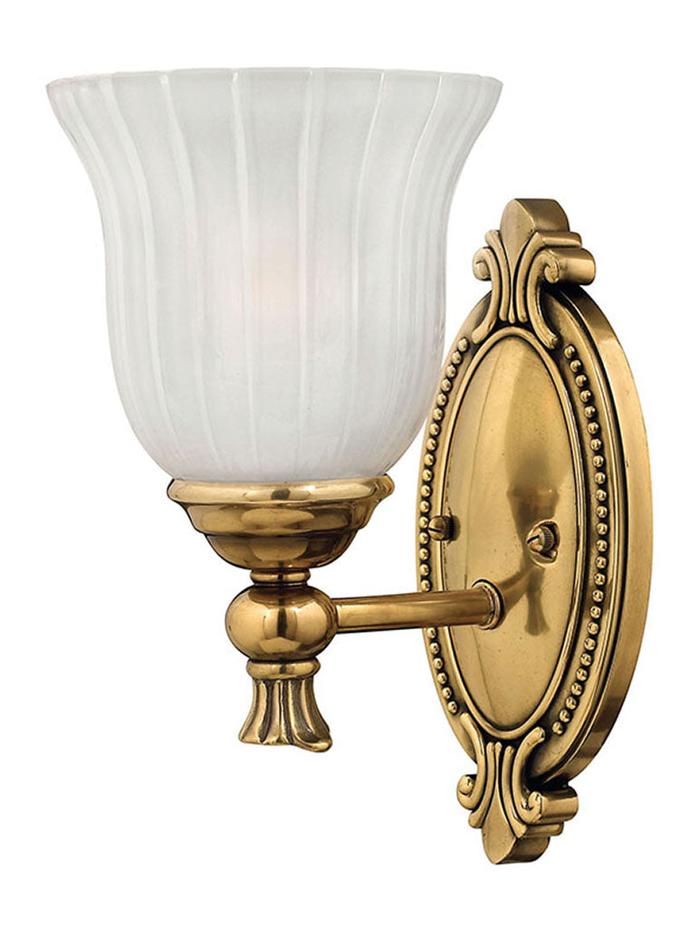 Hinkley Francoise Bath Bar Bath Vanity Light Hinkley Burnished Brass 6.75x6.0x10.75 