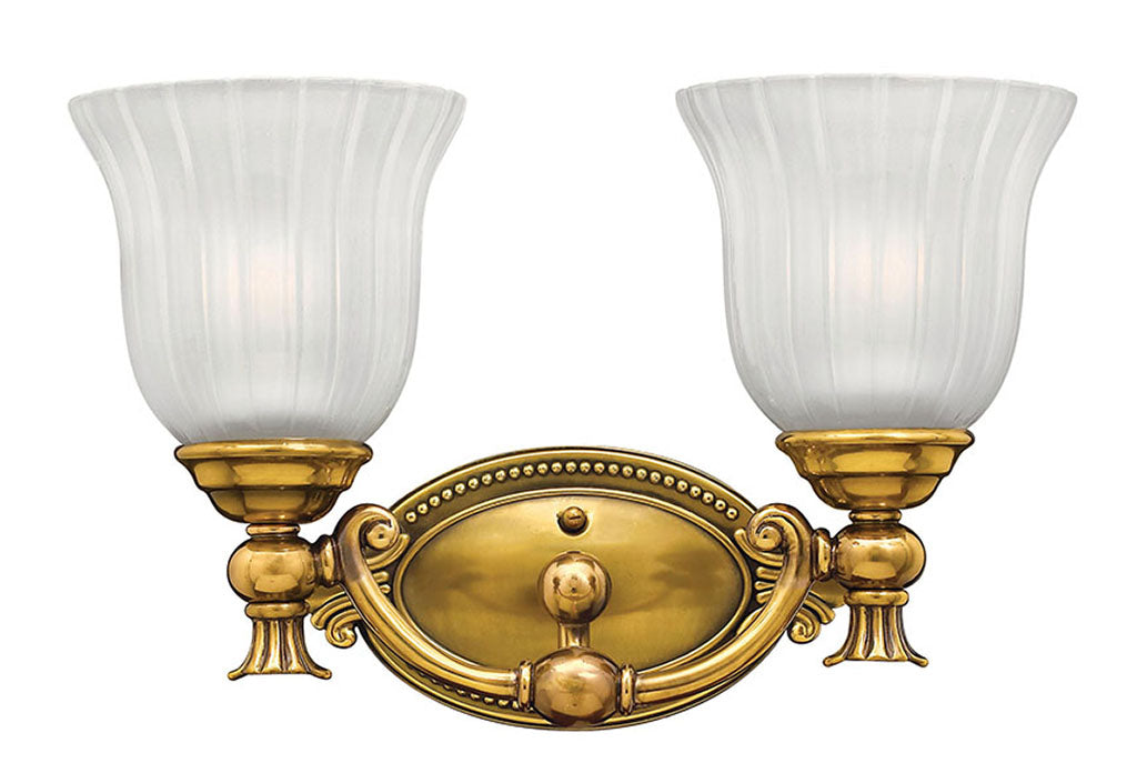 Hinkley Francoise Bath Bar Bath Vanity Light Hinkley Burnished Brass 6.75x15.0x9.5 