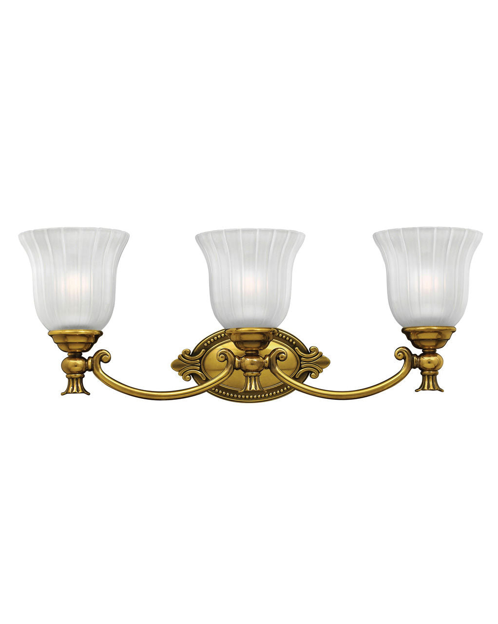 Hinkley Francoise Bath Bar Vanity Lights Hinkley Burnished Brass 6.75x25.25x9.5 