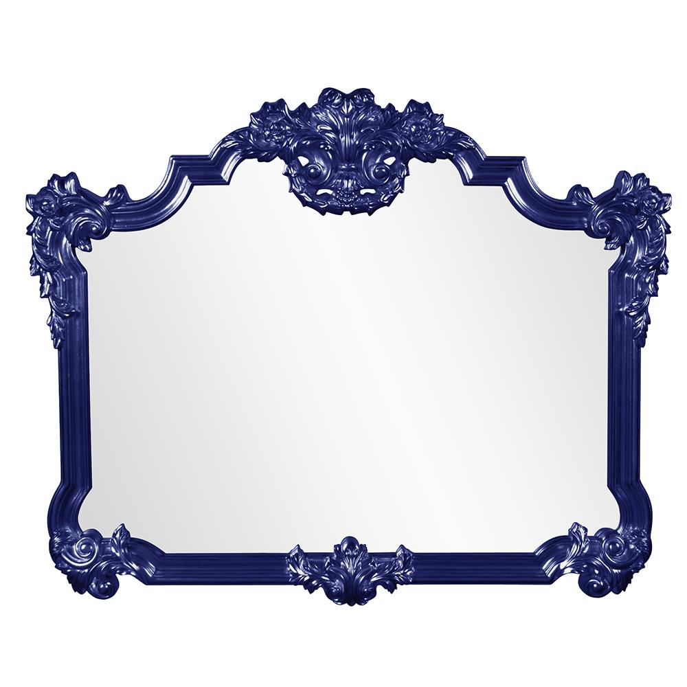 Howard Elliott Collection Avondale Mirror - Glossy Navy Mirrors Howard Elliott Collection   