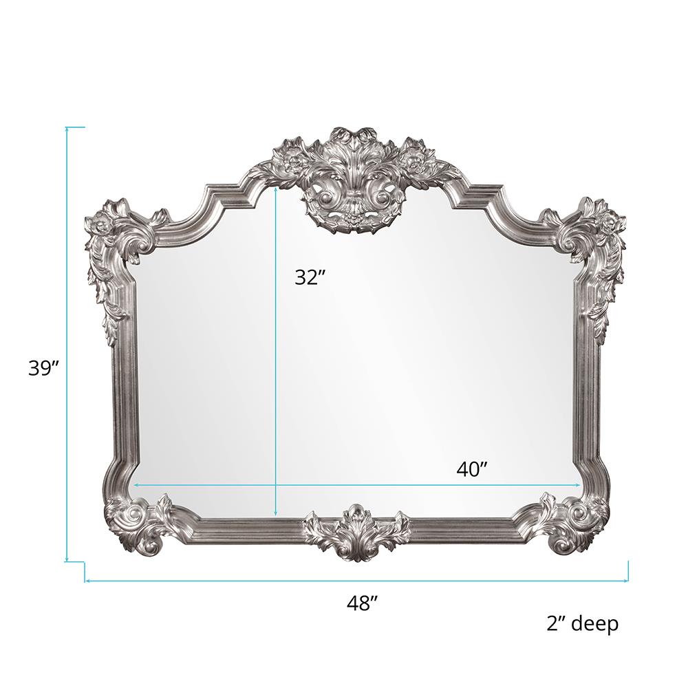 Howard Elliott Collection Avondale Mirror - Glossy Nickel Mirrors Howard Elliott Collection   