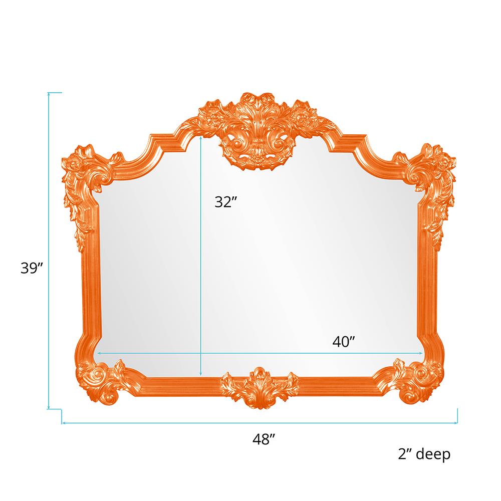 Howard Elliott Collection Avondale Mirror - Glossy Orange Mirrors Howard Elliott Collection   