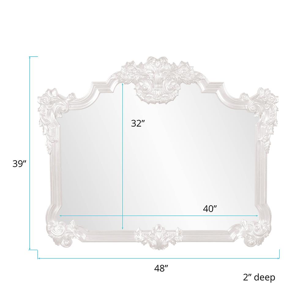 Howard Elliott Collection Avondale Mirror - Glossy White Mirrors Howard Elliott Collection   