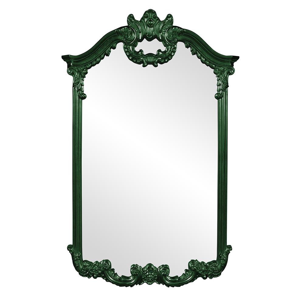 Howard Elliott Collection Roman Mirror - Glossy Hunter Green Mirrors Howard Elliott Collection   