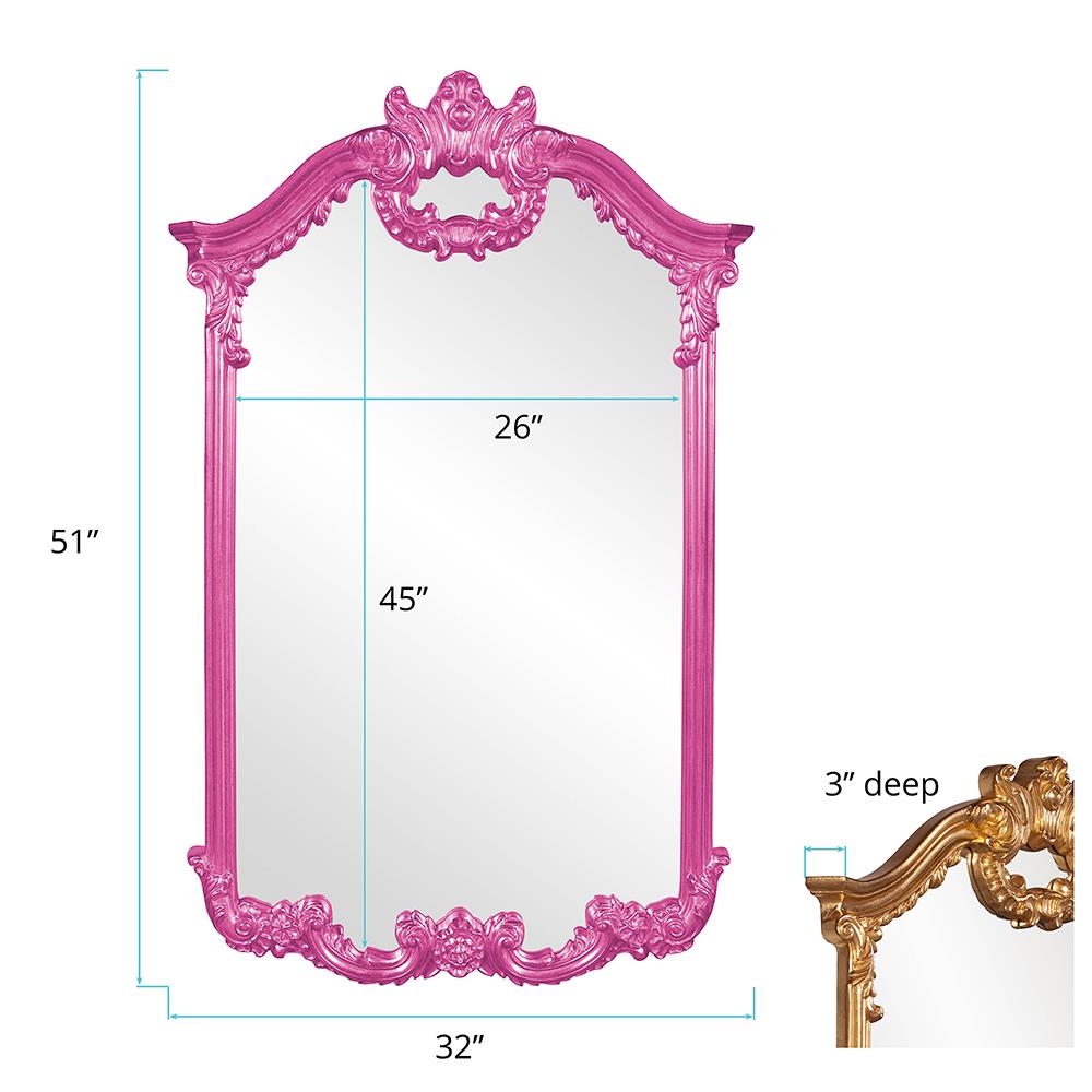 Howard Elliott Collection Roman Mirror - Glossy Hot Pink