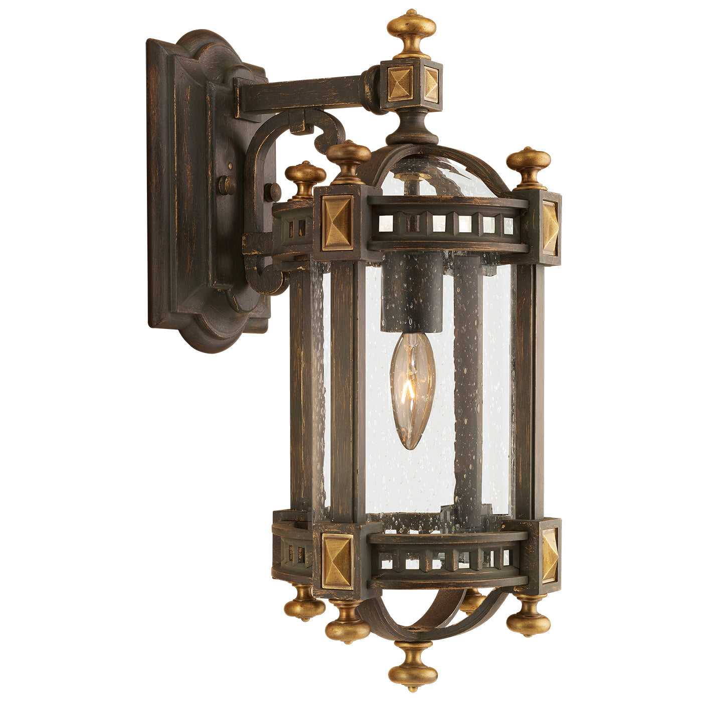 Fine Art Handcrafted Lighting Beekman Place Outdoor Wall Mount Wall Fixtures Fine Art Handcrafted Lighting Bronze 8 x 18 