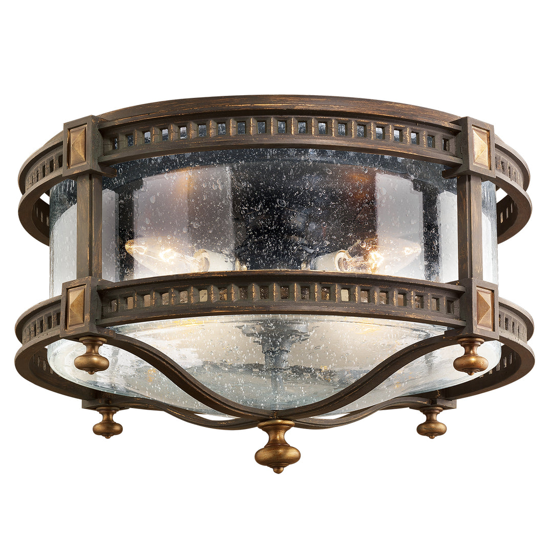 Fine Art Handcrafted Lighting Beekman Place Outdoor Flush Mount Outdoor Flush Mounts Fine Art Handcrafted Lighting Bronze  