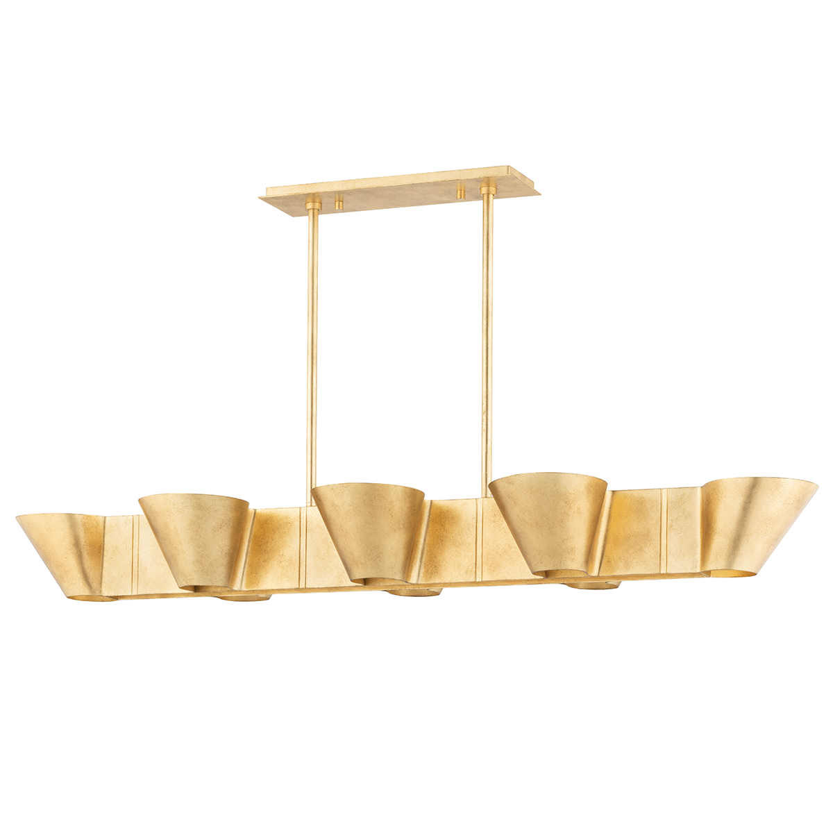 Hudson Valley Lighting Reeve Linear Chandelier Hudson Valley Lighting Vintage Gold Leaf  