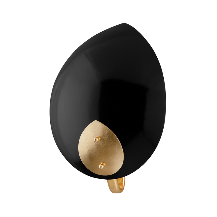 Hudson Valley Lighting Lotus Wall Sconce Wall Sconces Hudson Valley Lighting Gold Leaf/black  