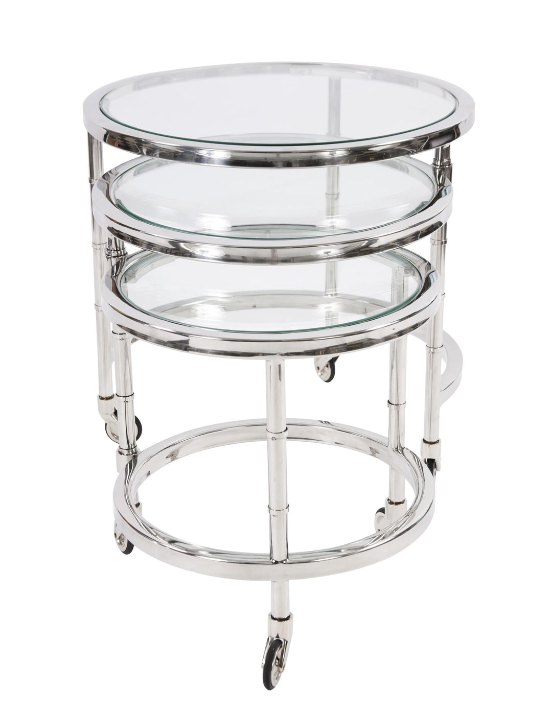 Howard Elliott Collection Telescoping Stainless Steel Bar Cart Bar Furniture Howard Elliott Collection   