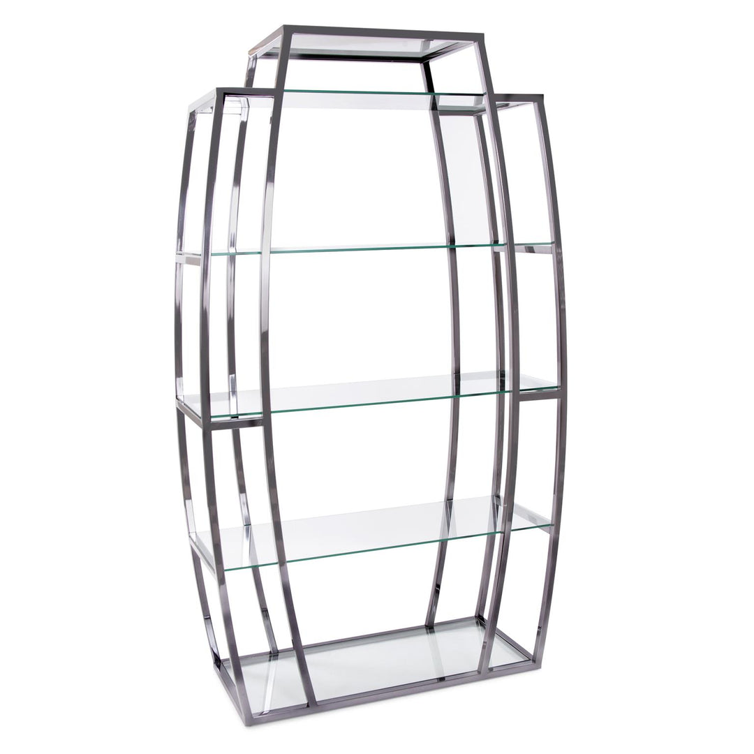 Howard Elliott Collection Black Nickel Stainless Steel Etagere  Howard Elliott Collection   