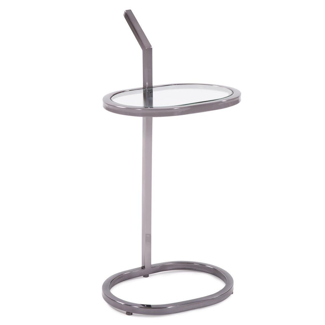 Howard Elliott Collection Oval Stainless Steel Drink Table Decorative Tables Howard Elliott Collection   