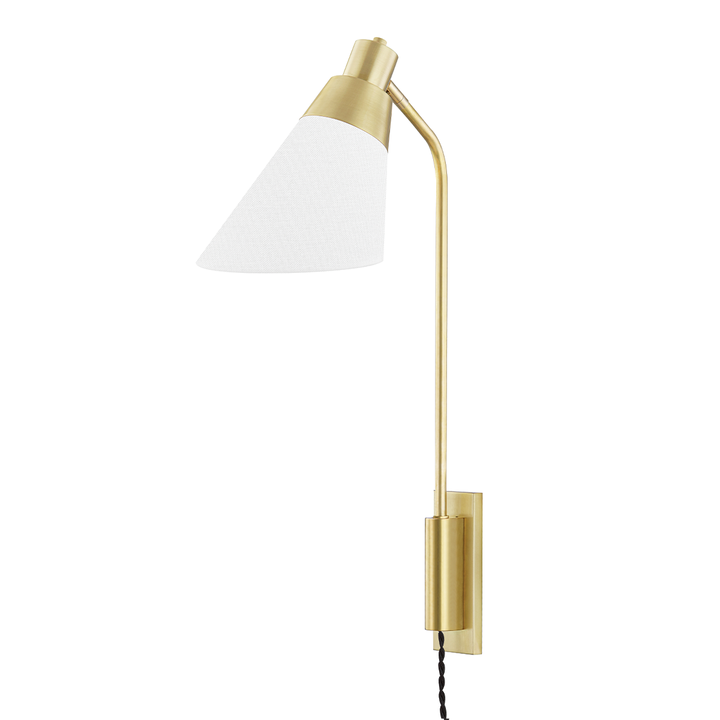 Hudson Valley Lighting Hooke Plug-in Sconce Wall Sconces Hudson Valley Lighting Aged Brass  