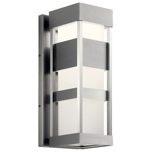 Kichler Ryler  Outdoor Wall Outdoor Wall Lights Kichler Brushed Aluminum 7x18.5 