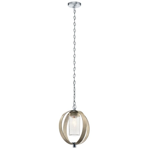 Kichler Grand Bank  Outdoor Hanging Pendant Outdoor Hanging Lights Kichler Distressed Antique Gray 12x15 