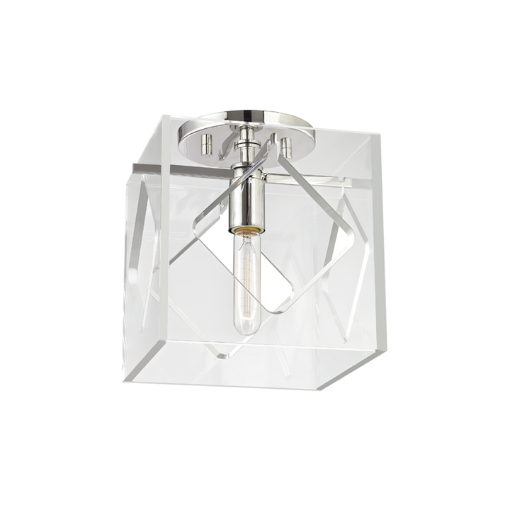 Hudson Valley Lighting Travis Semi Flush Ceiling Semi Flush Mounts Hudson Valley Lighting Polished Nickel  