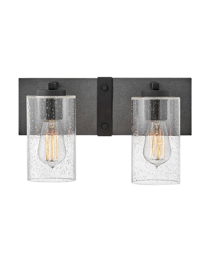 Hinkley Sawyer Bath Bar Vanity Lights Hinkley Aged Zinc 5.5x14.25x8.25 