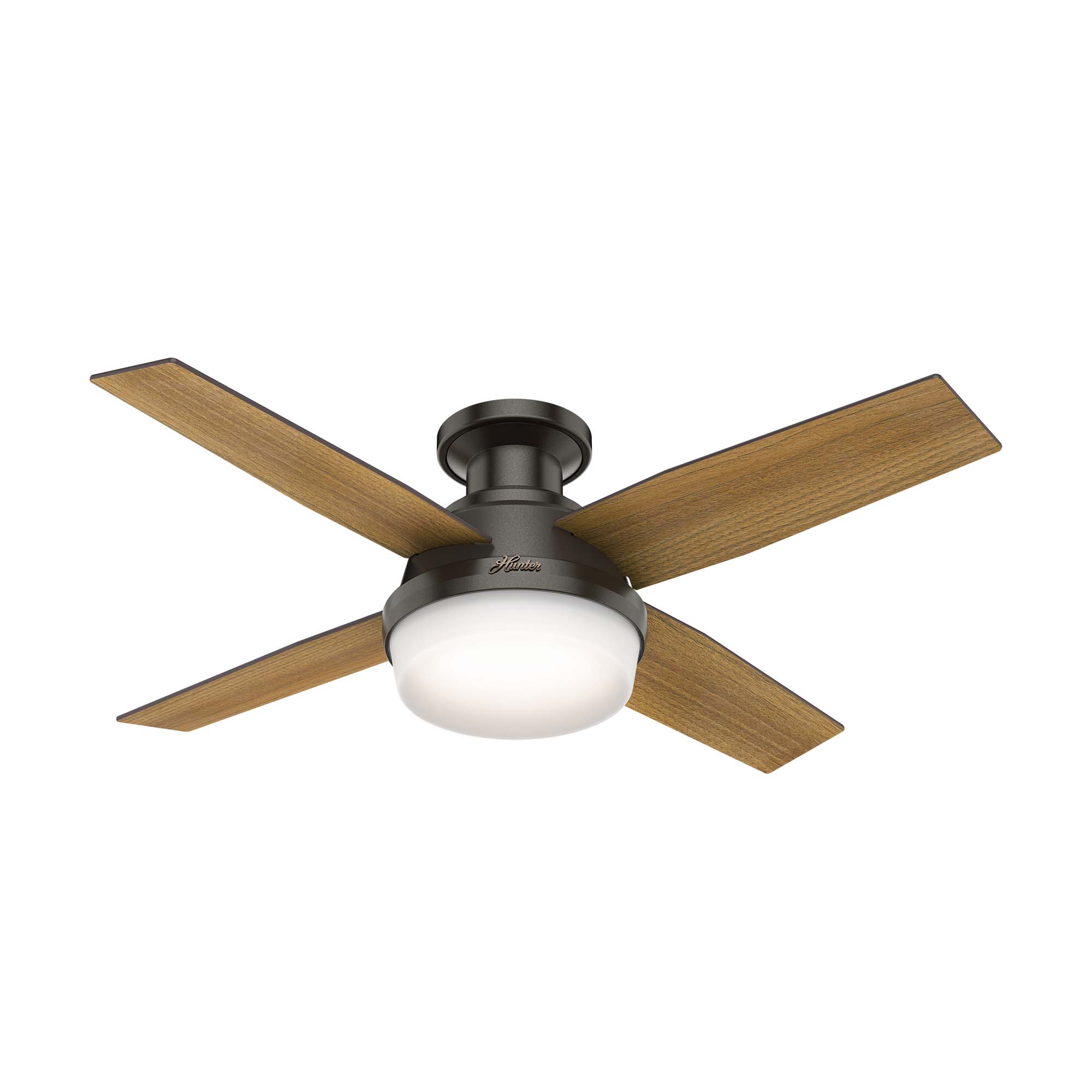 Hunter 44 inch Dempsey Low Profile Ceiling Fan with LED Light Kit and Handheld Remote Ceiling Fan Hunter   