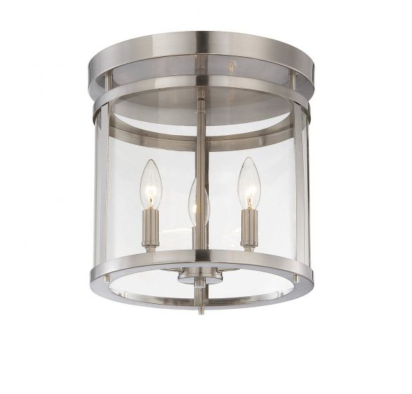 Essentials Penrose Semi-Flush Ceiling Semi Flush Mounts Savoy House Satin Nickel 3 