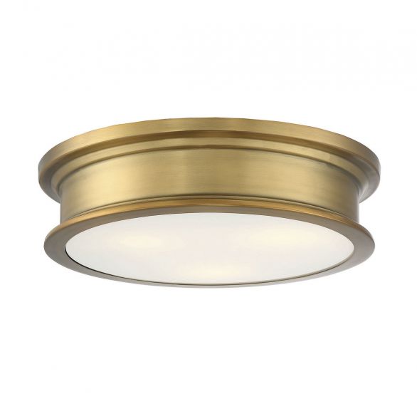 Essentials Watkins Flush Mount Flush Mount Essentials Warm Brass 3 