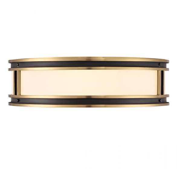 Savoy House Alberti Flush Mount Flush Mount Savoy House Matte Black with Warm Brass 4 