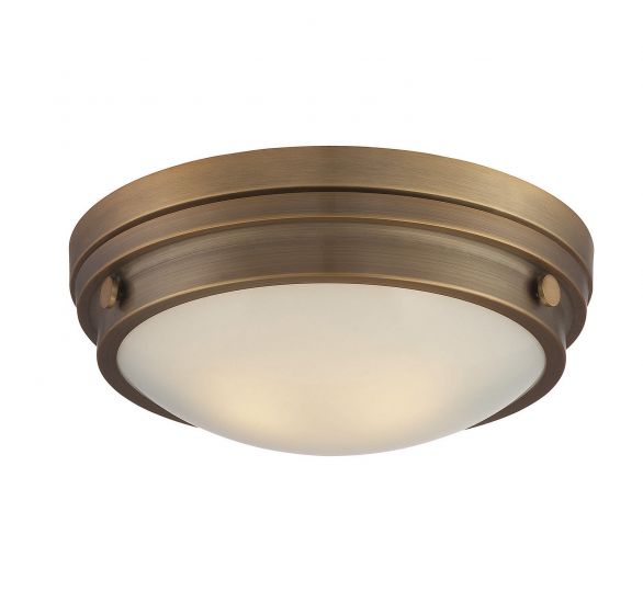 Essentials Lucerne Flush Mount Flush Mount Essentials Warm Brass 2 