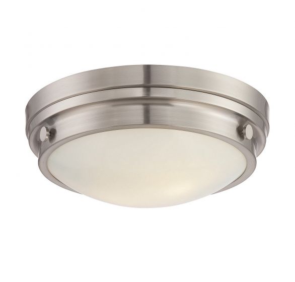 Essentials Lucerne Flush Mount Flush Mount Essentials Satin Nickel 2 