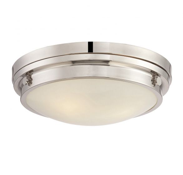 Essentials Lucerne Flush Mount Flush Mount Essentials Polished Nickel 3 