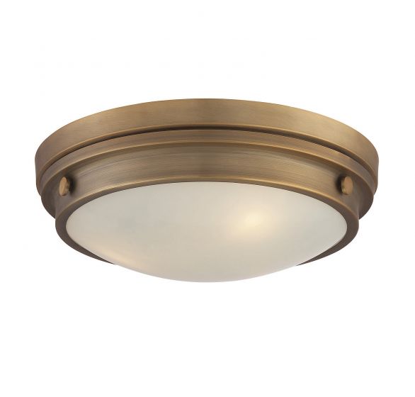 Essentials Lucerne Flush Mount Flush Mount Essentials Warm Brass 3 