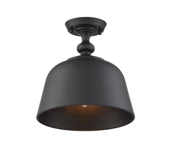 Essentials Berg Semi-Flush Semi-Flush Essentials Matte Black 1 