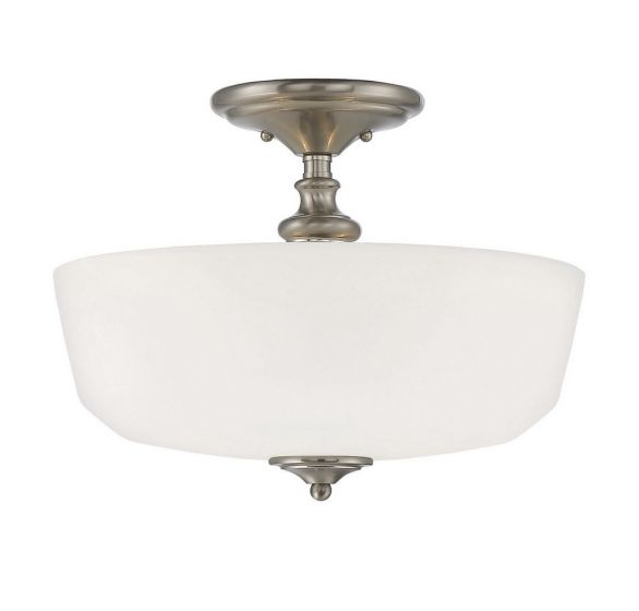 Essentials Melrose Semi-Flush Semi-Flush Essentials Satin Nickel 2 