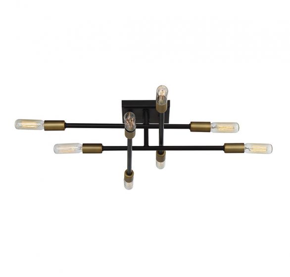 Savoy House Lyrique Semi-Flush Semi-Flush Savoy House Bronze with Brass Accents 8 