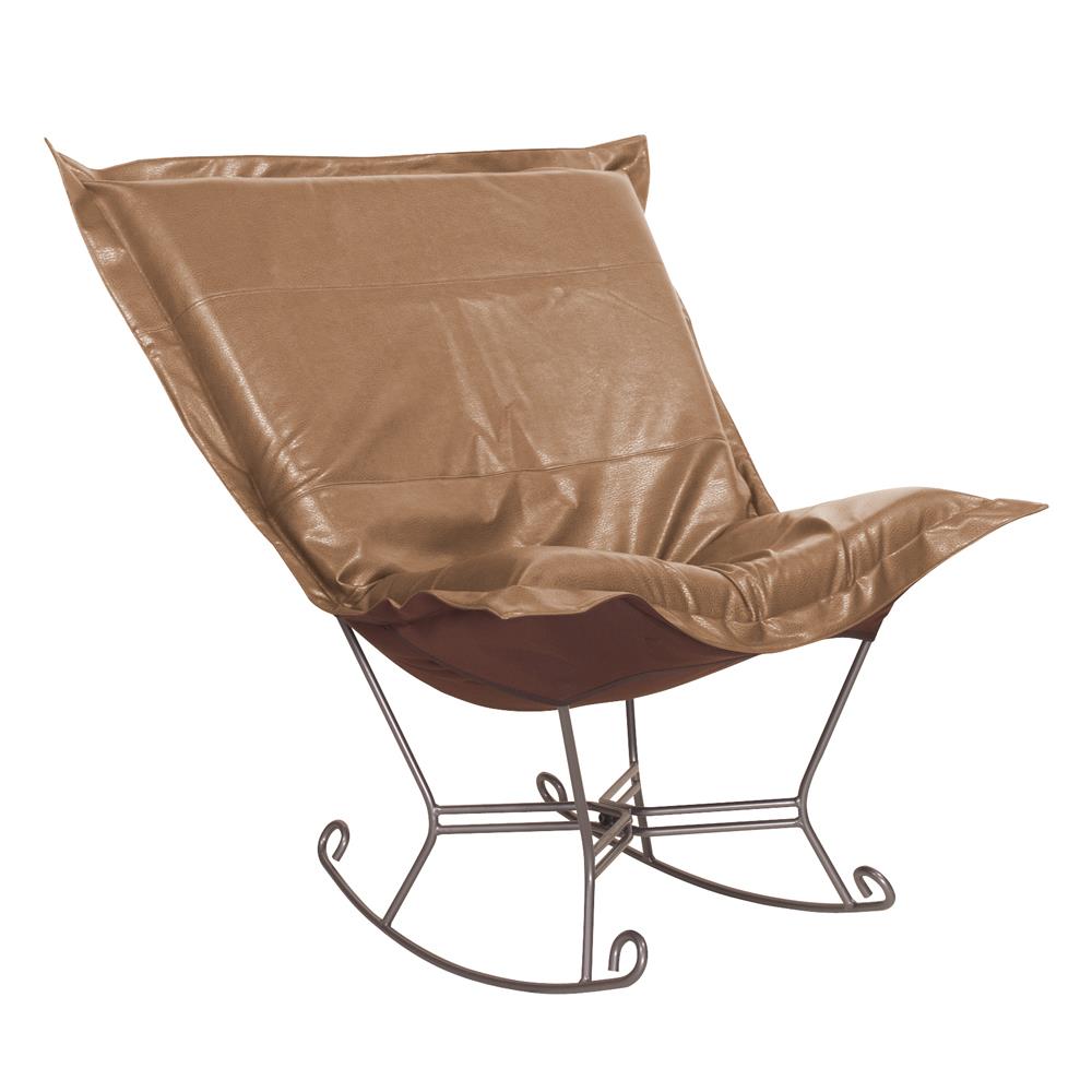 Howard Elliott Collection Scroll Puff Rocker Avanti Bronze Titanium Frame  Howard Elliott Collection   