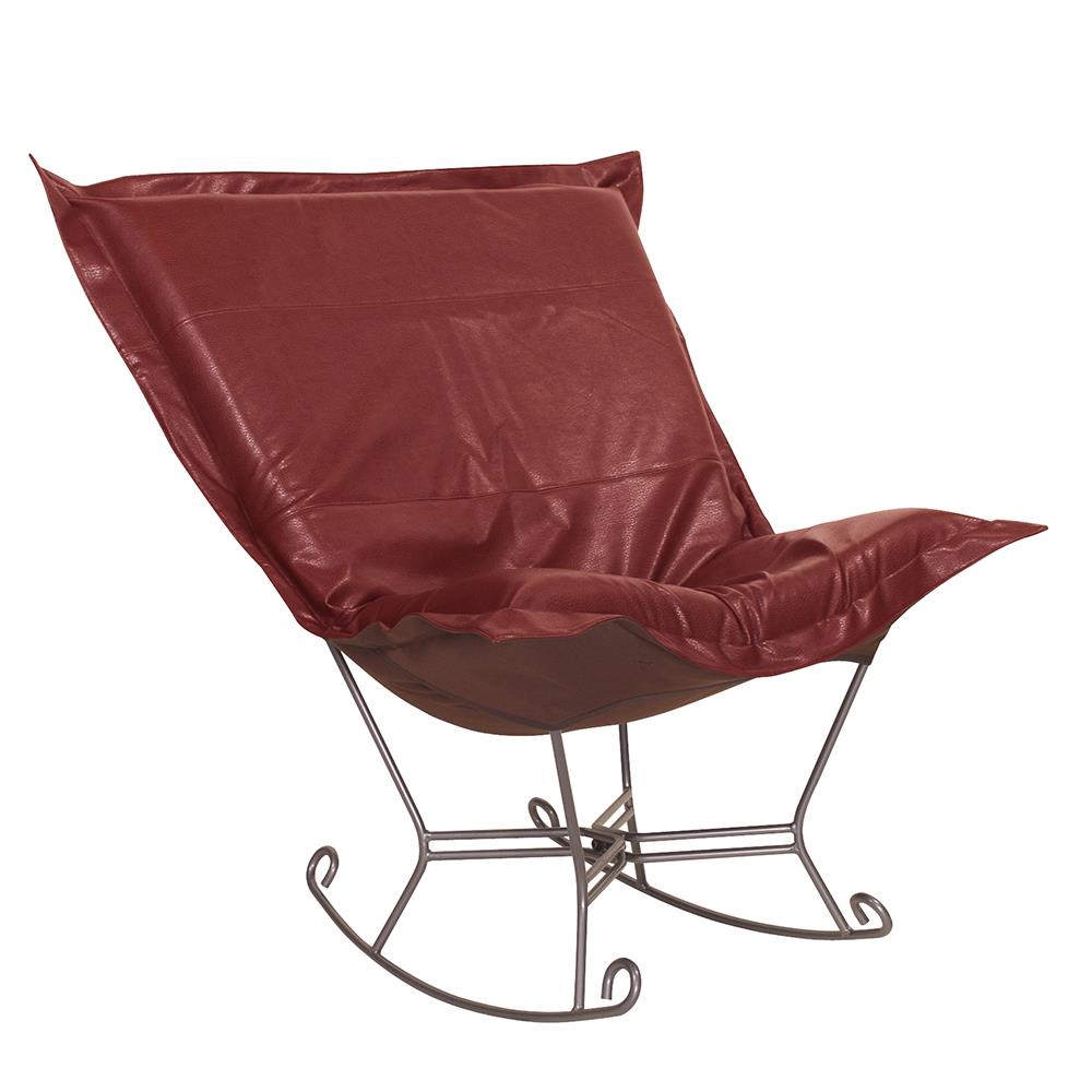 Howard Elliott Collection Scroll Puff Rocker Avanti Apple Titanium Frame  Howard Elliott Collection   