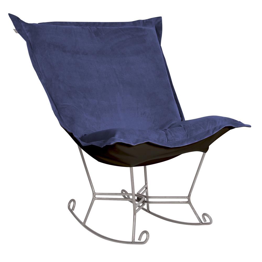 Howard Elliott Collection Scroll Puff Rocker Bella Royal Titanium Frame  Howard Elliott Collection   