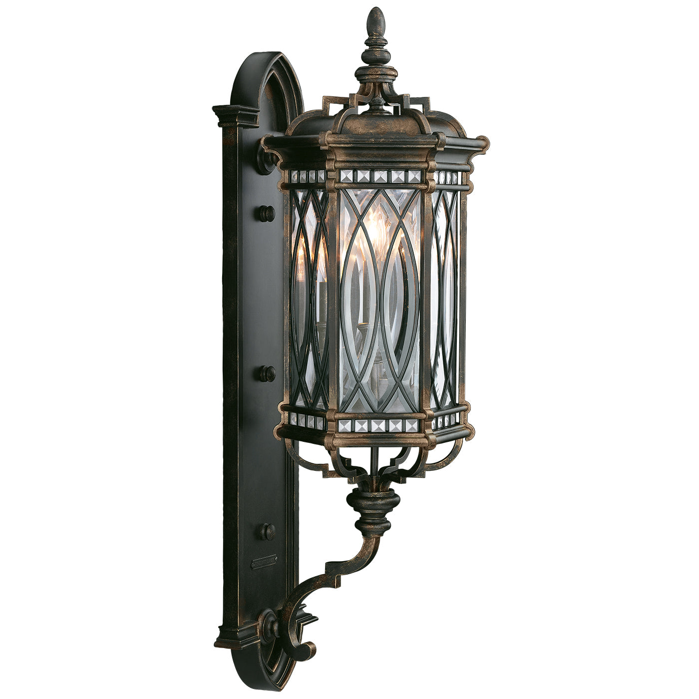 Fine Art Handcrafted Lighting Warwickshire Outdoor Wall Mount Wall Fixtures Fine Art Handcrafted Lighting Black 13 x 41 