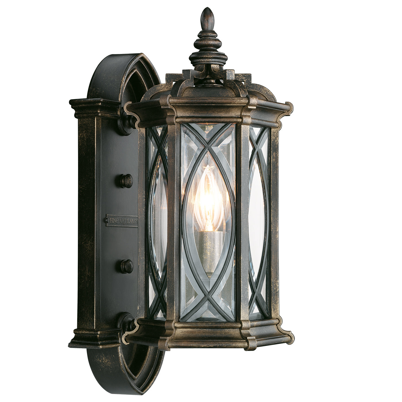 Fine Art Handcrafted Lighting Warwickshire Outdoor Wall Mount Wall Fixtures Fine Art Handcrafted Lighting Black 7 x 16 