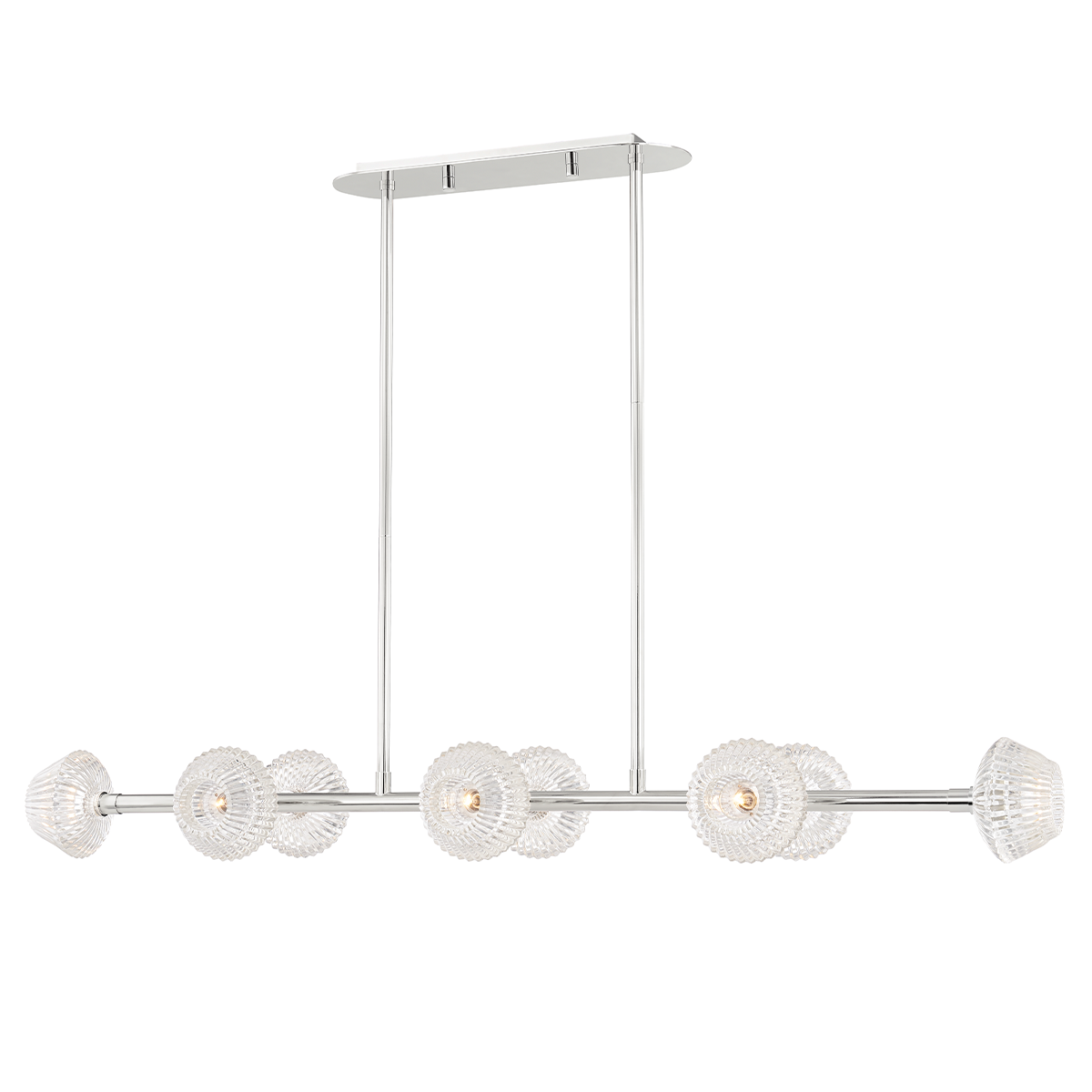 Hudson Valley Lighting Barclay Linear Chandelier Hudson Valley Lighting Polished Nickel  