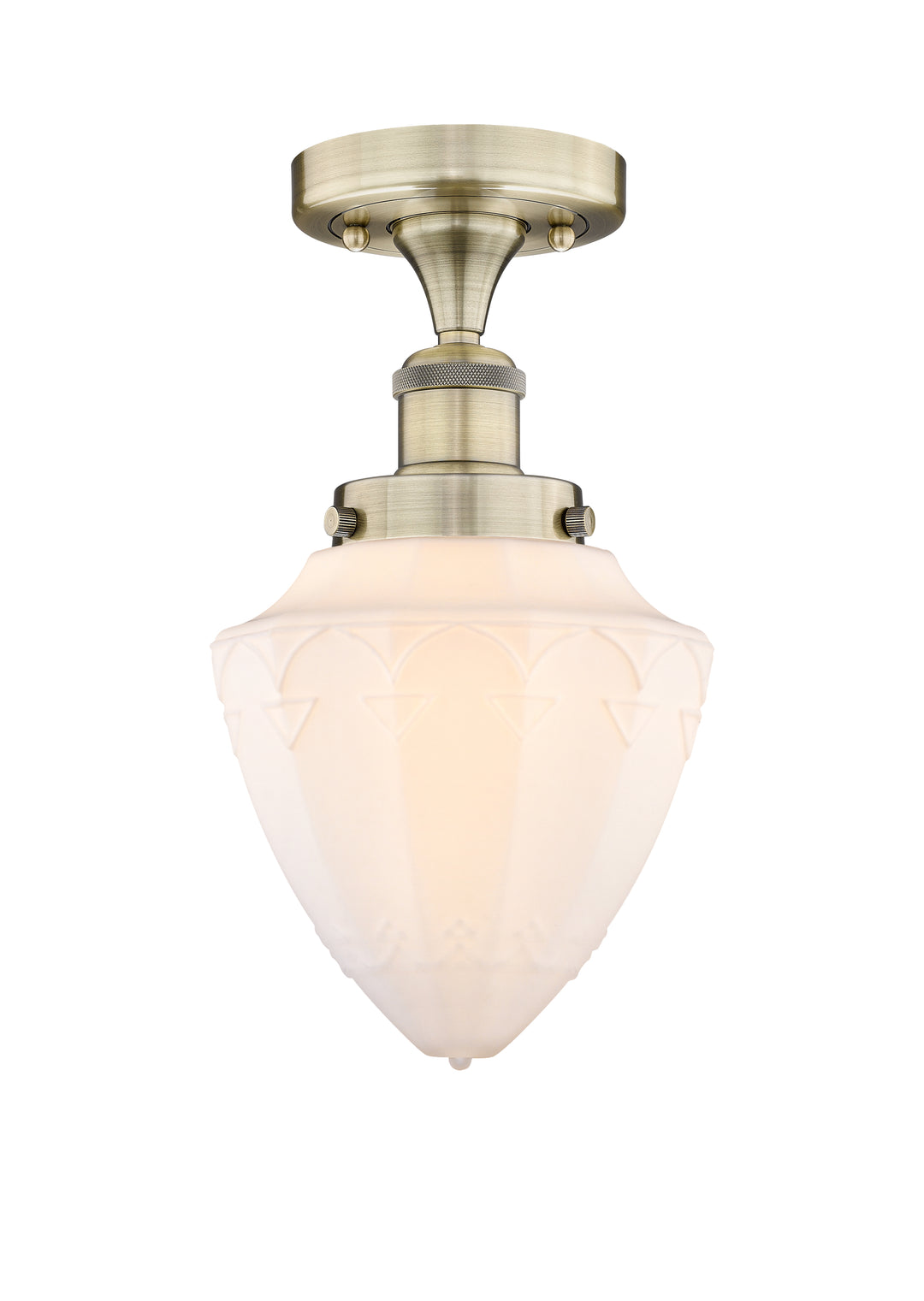 Innovations Lighting Bullet 7" Semi-Flush Mount - Antique Brass