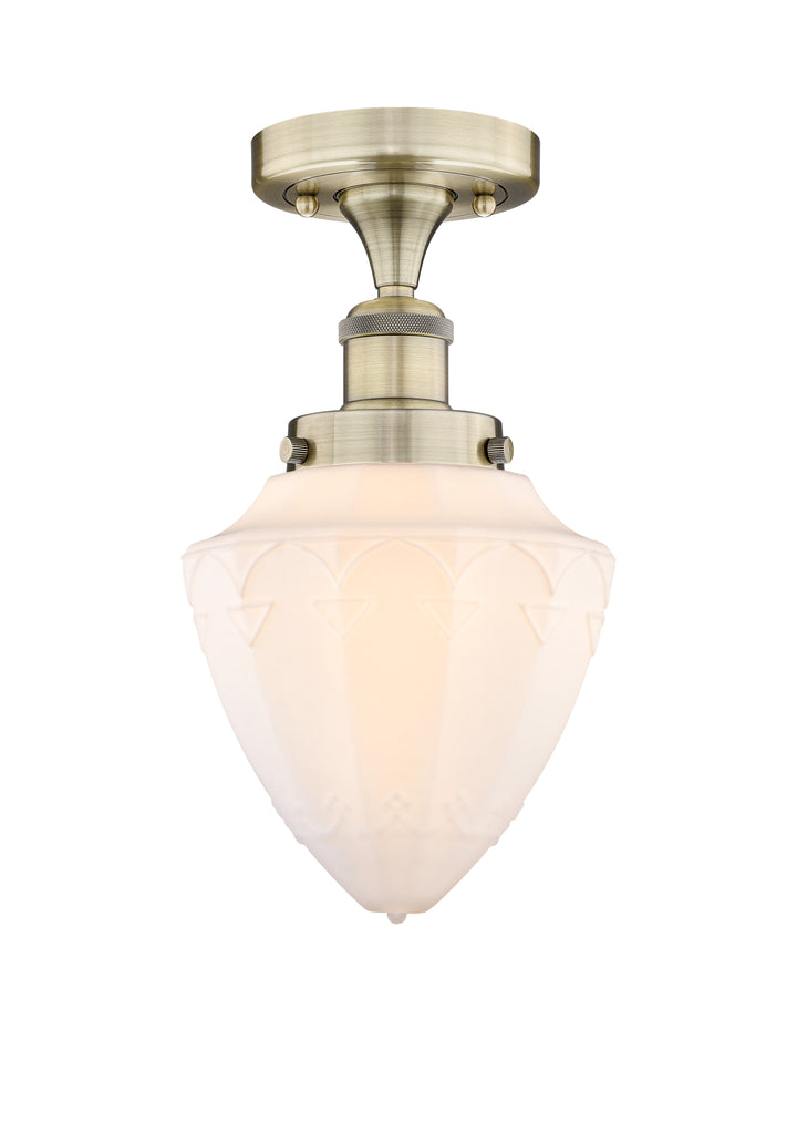 Innovations Lighting Bullet 7" Semi-Flush Mount - Antique Brass