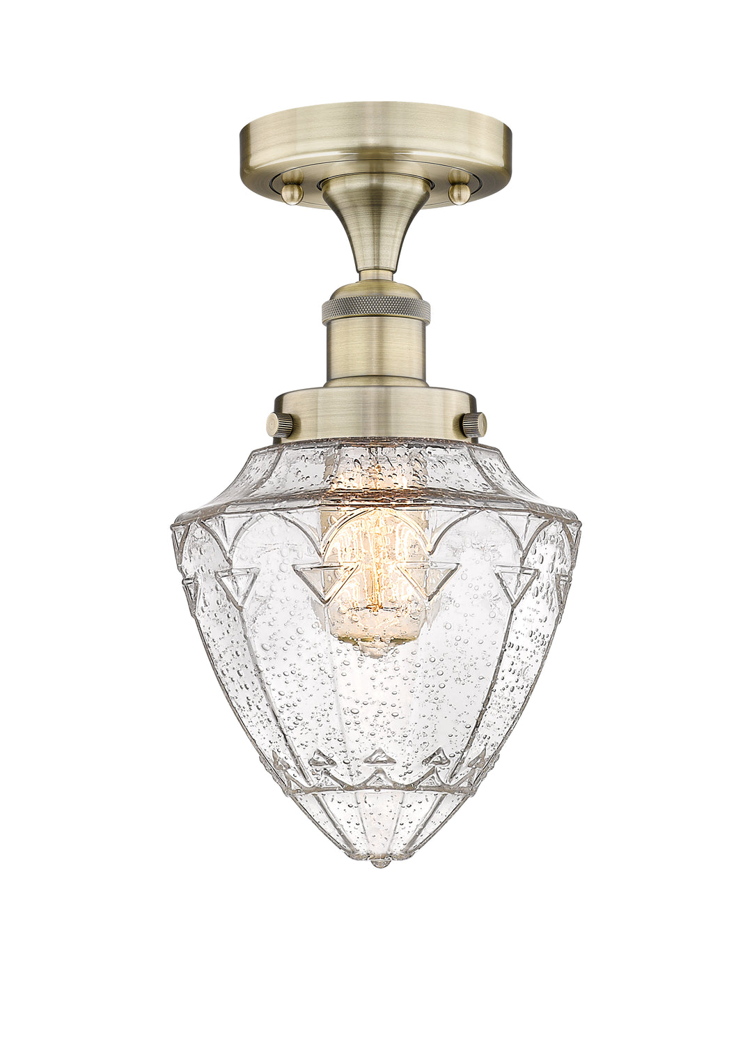 Innovations Lighting Bullet 7" Semi-Flush Mount - Antique Brass